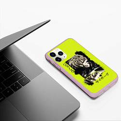 Чехол iPhone 11 Pro матовый Генос - киборг, цвет: 3D-розовый — фото 2