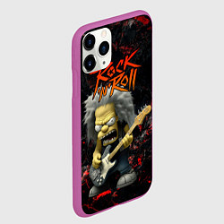 Чехол iPhone 11 Pro матовый Simpsons Rock and roll, цвет: 3D-фиолетовый — фото 2