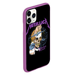 Чехол iPhone 11 Pro матовый Metallica - damaged justice, цвет: 3D-фиолетовый — фото 2