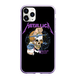 Чехол iPhone 11 Pro матовый Metallica - damaged justice, цвет: 3D-светло-сиреневый
