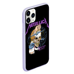 Чехол iPhone 11 Pro матовый Metallica - damaged justice, цвет: 3D-светло-сиреневый — фото 2