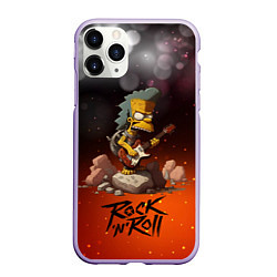 Чехол iPhone 11 Pro матовый Simpsons rock n roll