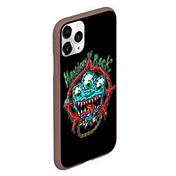 Чехол iPhone 11 Pro матовый Monsters of rock, цвет: 3D-коричневый — фото 2