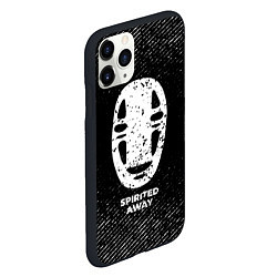 Чехол iPhone 11 Pro матовый Spirited Away с потертостями на темном фоне, цвет: 3D-черный — фото 2