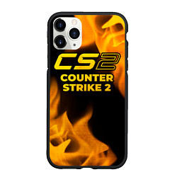 Чехол iPhone 11 Pro матовый Counter Strike 2 - gold gradient, цвет: 3D-черный