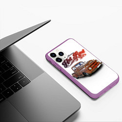 Чехол iPhone 11 Pro матовый Классический хот род на базе Ford F-1, цвет: 3D-фиолетовый — фото 2