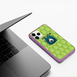 Чехол iPhone 11 Pro матовый Оставайся диким, цвет: 3D-фиолетовый — фото 2