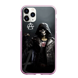 Чехол iPhone 11 Pro матовый Зомби анархист, цвет: 3D-розовый