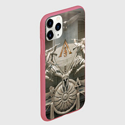 Чехол iPhone 11 Pro матовый Знаки братства ассасинов, цвет: 3D-малиновый — фото 2