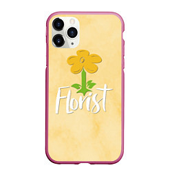 Чехол iPhone 11 Pro матовый Florist with a flower