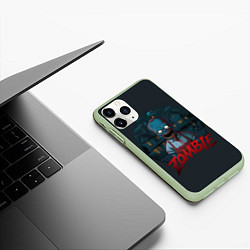 Чехол iPhone 11 Pro матовый Zombie Simpsons, цвет: 3D-салатовый — фото 2