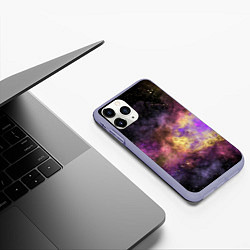 Чехол iPhone 11 Pro матовый Космос рождение звезды, цвет: 3D-светло-сиреневый — фото 2