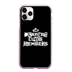 Чехол iPhone 11 Pro матовый Obladaet - players club members надпись, цвет: 3D-розовый