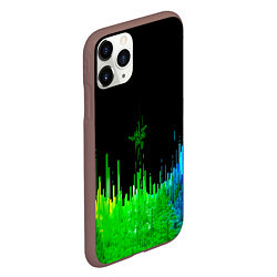Чехол iPhone 11 Pro матовый Геометрическая музыкальная волна, цвет: 3D-коричневый — фото 2