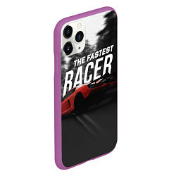Чехол iPhone 11 Pro матовый The fastest racer, цвет: 3D-фиолетовый — фото 2