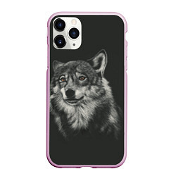 Чехол iPhone 11 Pro матовый Серый волчок, цвет: 3D-розовый