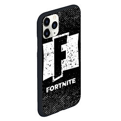 Чехол iPhone 11 Pro матовый Fortnite с потертостями на темном фоне, цвет: 3D-черный — фото 2