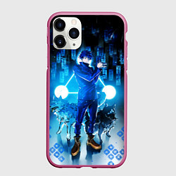 Чехол iPhone 11 Pro матовый Магическая Битва Фушигуро Мегуми, цвет: 3D-малиновый