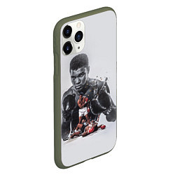 Чехол iPhone 11 Pro матовый The greatest - Muhammad Ali, цвет: 3D-темно-зеленый — фото 2