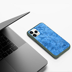 Чехол iPhone 11 Pro матовый Синий камень, цвет: 3D-темно-зеленый — фото 2