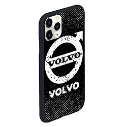 Чехол iPhone 11 Pro матовый Volvo с потертостями на темном фоне, цвет: 3D-черный — фото 2