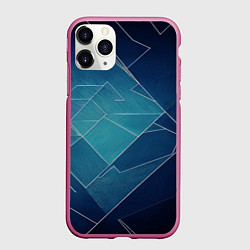 Чехол iPhone 11 Pro матовый Геометрическая бесконечность, цвет: 3D-малиновый