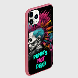 Чехол iPhone 11 Pro матовый Punks not dear, цвет: 3D-малиновый — фото 2