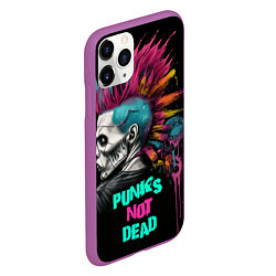 Чехол iPhone 11 Pro матовый Punks not dear, цвет: 3D-фиолетовый — фото 2