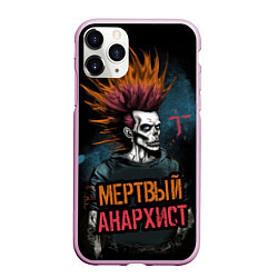 Чехол iPhone 11 Pro матовый Панк мертвый анархист, цвет: 3D-розовый