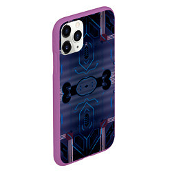 Чехол iPhone 11 Pro матовый Электросхема, цвет: 3D-фиолетовый — фото 2