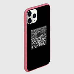 Чехол iPhone 11 Pro матовый Saluki - wild east, цвет: 3D-малиновый — фото 2