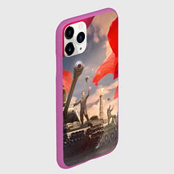 Чехол iPhone 11 Pro матовый Победа! 9 Мая, цвет: 3D-фиолетовый — фото 2
