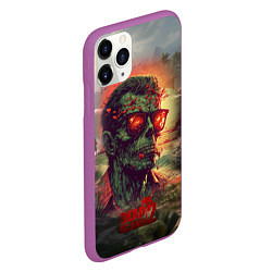Чехол iPhone 11 Pro матовый Dead island 2 zombie, цвет: 3D-фиолетовый — фото 2
