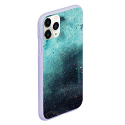 Чехол iPhone 11 Pro матовый Светло-синий тени и краски, цвет: 3D-светло-сиреневый — фото 2