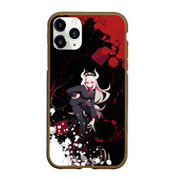 Чехол iPhone 11 Pro матовый Helltaker Lucifer арт краска, цвет: 3D-коричневый