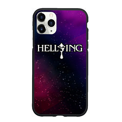 Чехол iPhone 11 Pro матовый Hellsing gradient space, цвет: 3D-черный