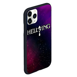 Чехол iPhone 11 Pro матовый Hellsing gradient space, цвет: 3D-черный — фото 2