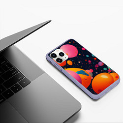 Чехол iPhone 11 Pro матовый Море шаров, цвет: 3D-светло-сиреневый — фото 2