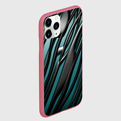 Чехол iPhone 11 Pro матовый Подтеки, цвет: 3D-малиновый — фото 2