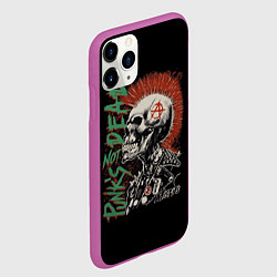 Чехол iPhone 11 Pro матовый Punks not dead, цвет: 3D-фиолетовый — фото 2
