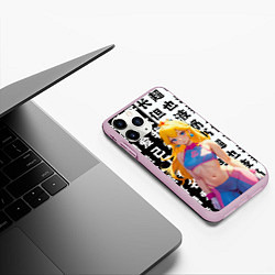 Чехол iPhone 11 Pro матовый Принцесса Пичес из Марио, цвет: 3D-розовый — фото 2