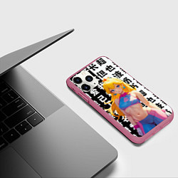Чехол iPhone 11 Pro матовый Принцесса Пичес из Марио, цвет: 3D-малиновый — фото 2