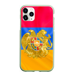 Чехол iPhone 11 Pro матовый Солнечная Армения, цвет: 3D-салатовый