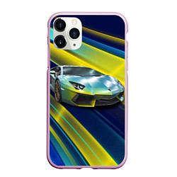 Чехол iPhone 11 Pro матовый Суперкар Lamborghini Reventon, цвет: 3D-розовый