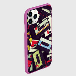 Чехол iPhone 11 Pro матовый Кассета 90-е, цвет: 3D-фиолетовый — фото 2