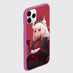 Чехол iPhone 11 Pro матовый Милый Люцифер, цвет: 3D-фиолетовый — фото 2