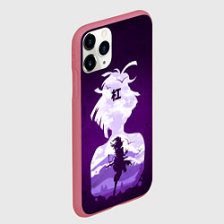 Чехол iPhone 11 Pro матовый Юзуриха, цвет: 3D-малиновый — фото 2
