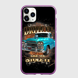 Чехол iPhone 11 Pro матовый Пикап Chevrolet Apache 3100 1959 года, цвет: 3D-фиолетовый