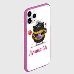 Чехол iPhone 11 Pro матовый Пёлка БА, цвет: 3D-фиолетовый — фото 2