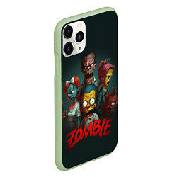 Чехол iPhone 11 Pro матовый Zombie simpsons, цвет: 3D-салатовый — фото 2